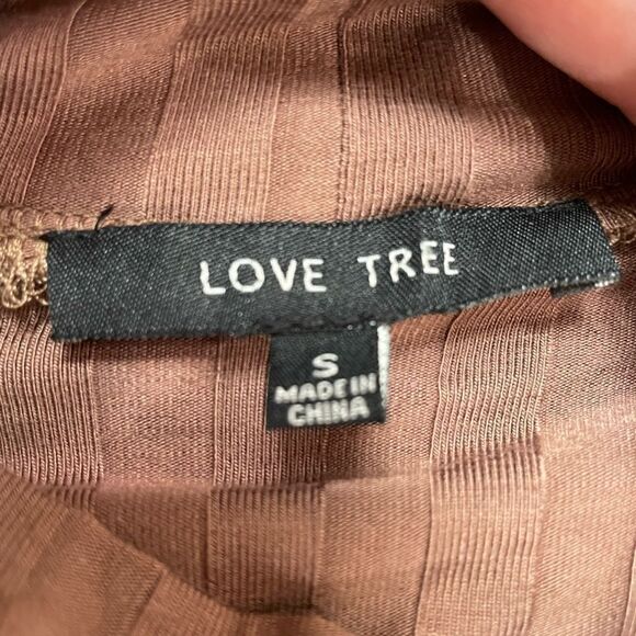 Love tree brown ribbed Dress sz S - Picture 3 of 6